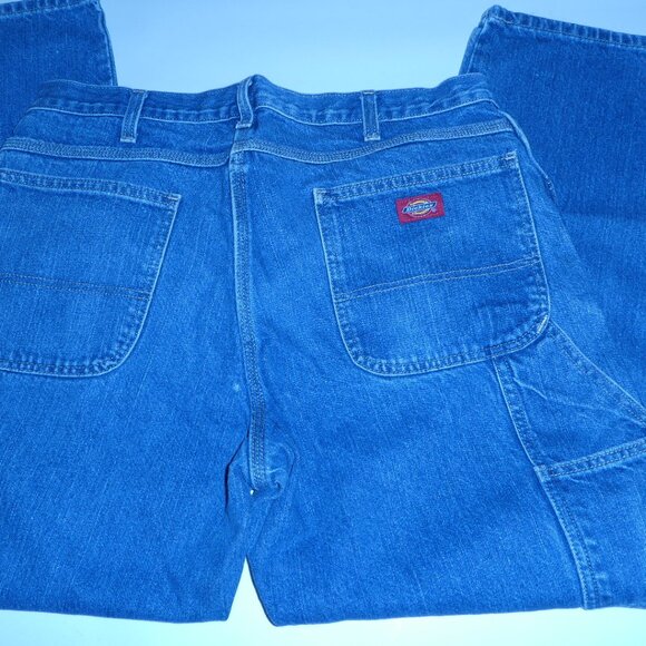 Dickies Relaxed Fit Heavyweight Carpenter Jeans - Stonewashed Indigo Blue - Picture 3 of 11